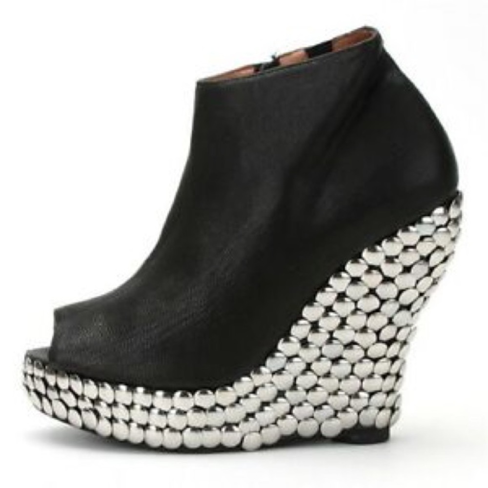 Jeffrey Campbell Tick Studded Black Wedges
